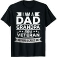 thumbnail image 1 of I'm a Dad, Grandpa and a Veteran - Retired Patriotic Fathers T-Shirt, 1 of 3