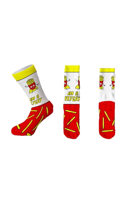 I'm a Fry Guy White One Size Fits Most Crew Socks