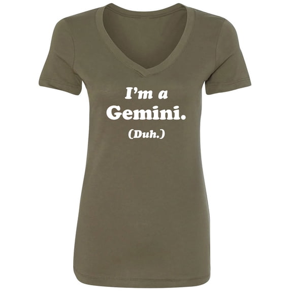 I'm a Gemini. (Duh.) Womens V-Neck T-Shirt