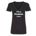 thumbnail image 1 of I'm a Gemini. (Duh.) Womens V-Neck T-Shirt, 1 of 2