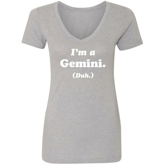 I'm a Gemini. (Duh.) Womens V-Neck T-Shirt
