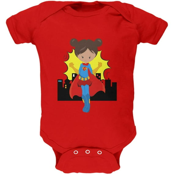 I'm a Girl What's Your Superpower Soft Baby One Piece Red 18-24 M