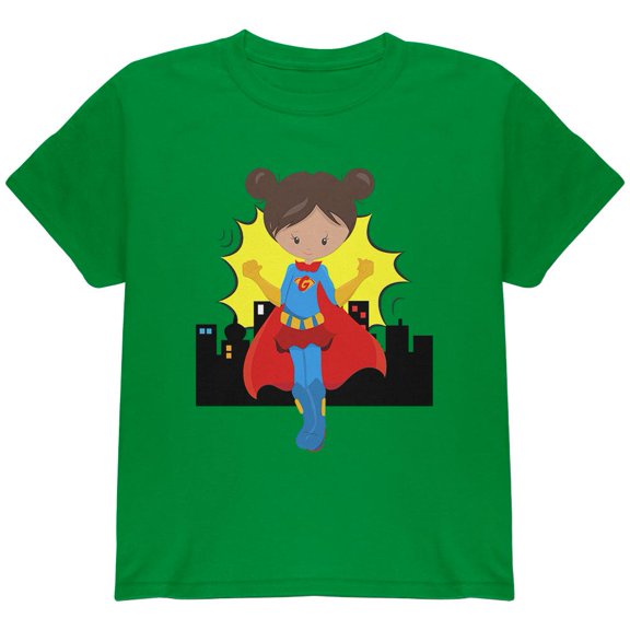 I'm a Girl What's Your Superpower Youth T Shirt Irish Green YMD