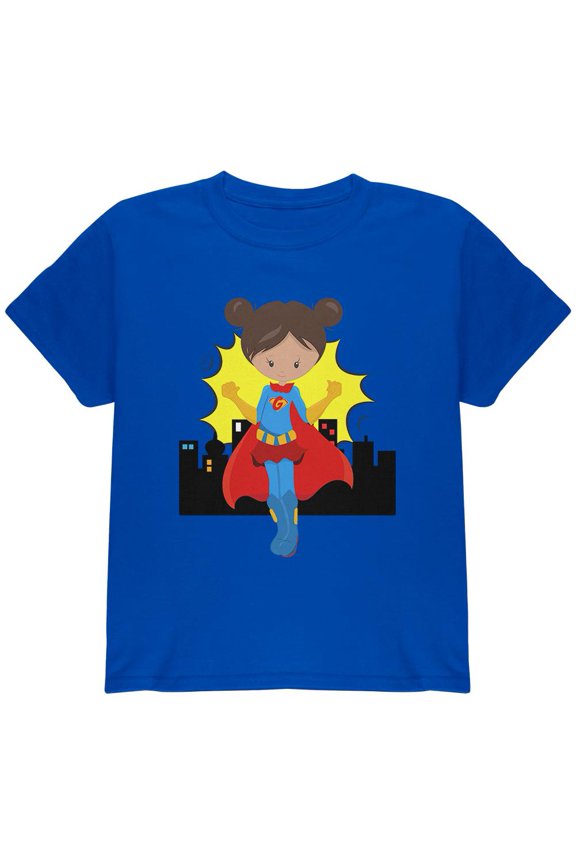 I'm a Girl What's Your Superpower Youth T Shirt Royal YXL