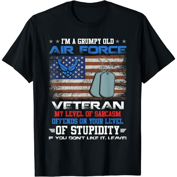 I'm a Grumpy Old Air Force Veteran T-Shirt for Men Women T-Shirt