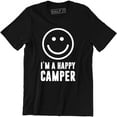 thumbnail image 1 of I'm a Happy Camper Smile Face Family Vacation Men Tourism Camping Travel T-Shirt, 1 of 4