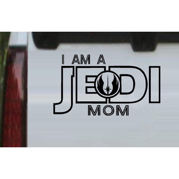 I'm a JEDI mom Auto Decal Blk 4" x 7"