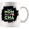 thumbnail image 1 of I'm a Mom Nurse and a CNA Nothing Scares Me - Nurse's Mother T-Shirt White Cup 11Oz Mug Mugs, 1 of 6
