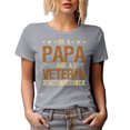 thumbnail image 1 of I'm a Papa and a Veteran Nothing Scares Me, Veterans Day, Heather Grey T-Shirt, XL, 1 of 5