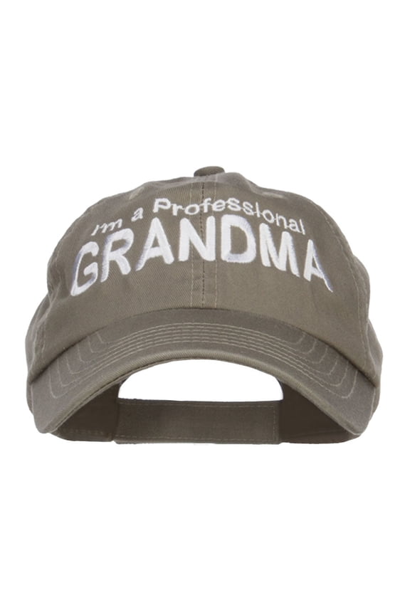 I'm a Professional Grandma Embroidered Low Cap - Olive OSFM