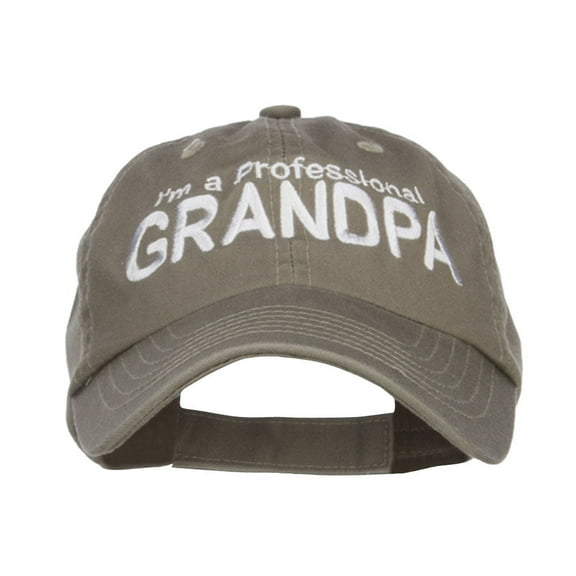 I'm a Professional Grandpa Embroidered Low Cap - Olive OSFM