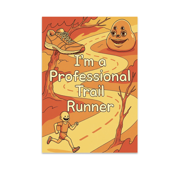 I'm a Professional Trail Runner - Running Enthusiast - 13x19 Poster Print