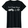 thumbnail image 1 of I'm a Simple Woman Motorcycle Coffee Dog T-shirt, 1 of 4