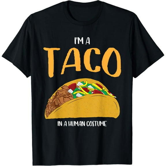 I'm a Taco in a Human Costume Halloween Cosplay Easy Outfit T-Shirt