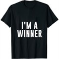 thumbnail image 1 of I'm a Winner Womens T-Shirt Black L, 1 of 5