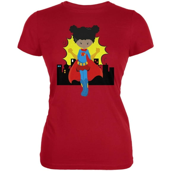 I'm a Woman What's Your Super Power Juniors Soft T Shirt Red MD