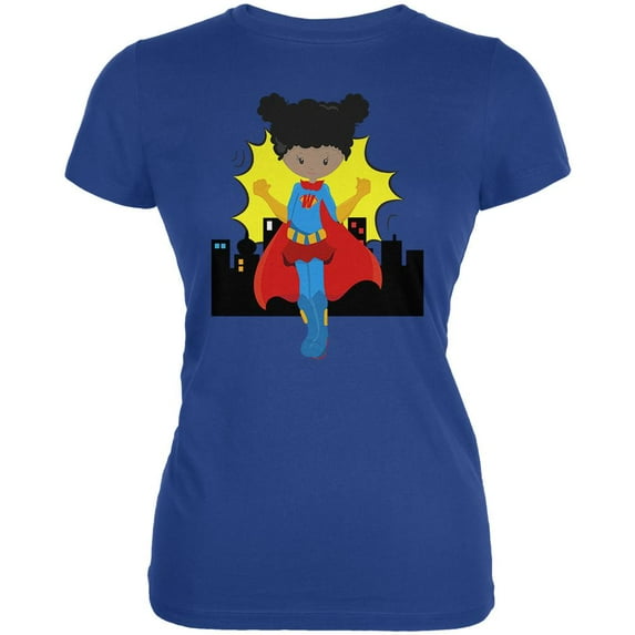 I'm a Woman What's Your Super Power Juniors Soft T Shirt Royal MD