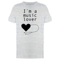 thumbnail image 1 of "I'm a music lover"  Men's Athletic Heather T-shirt, 1 of 2