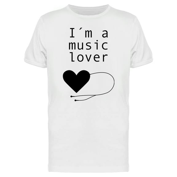 "I'm a music lover" Men's White T-shirt