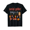thumbnail image 1 of I'm a serial griller funny BBQ Men's Casual T-Shirt Short Sleeve Black Tee, 1 of 5