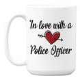 thumbnail image 1 of I'm in Love with a Police Officer Quote White Ceramic Coffee & Tea Mug (15oz), 1 of 3