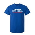 thumbnail image 1 of I'm not Anti-Social I'm Anti-Stupid Sarcastic Humor Graphic Novelty Funny Tall T Shirt, 1 of 1