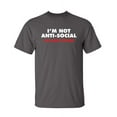 thumbnail image 1 of I'm not Anti-Social I'm Anti-Stupid Sarcastic Humor Graphic Novelty Funny Tall T Shirt, 1 of 1