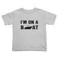 thumbnail image 1 of I'm on A Boat Funny Toddler T-Shirts for Boys Girls (Gray, Youth S), 1 of 5