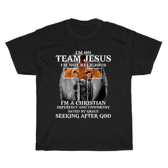 I'm on Team Jesus I'm Not Religious Christian T-shirt Warrior Unisex Tee Gift