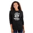 thumbnail image 1 of I'm the Crazy Mom Hilarious Mothers Women Plus Size Long Sleeve Graphic Tee Brisco Brands 3X, 1 of 5