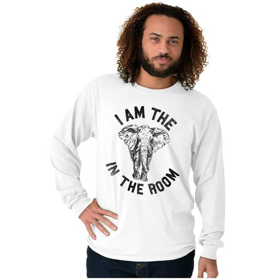 I'm the Elephant in Room Funny Joke Long Sleeve TShirt Men Women Brisco Brands S