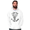 thumbnail image 1 of I'm the Elephant in Room Funny Joke Unisex Plus Fleece Graphic Hoodie Brisco Brands 2X, 1 of 5