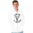 thumbnail image 1 of I'm the Elephant in Room Funny Joke Unisex Fleece Graphic Zip Up Hoodie Brisco Brands 2X, 1 of 5