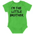 thumbnail image 1 of I'm the Little Brother Siblings Bodysuit Jumper Boys Infant Baby Brisco Brands NB, 1 of 6