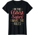 thumbnail image 1 of I’m the Oldest Sister Jokes Funny Elder Sister of Siblings T-Shirt, 1 of 4