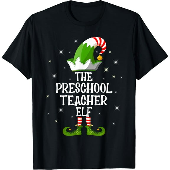 I'm the Preschool Teacher Elf Family Matching Christmas T-Shirt