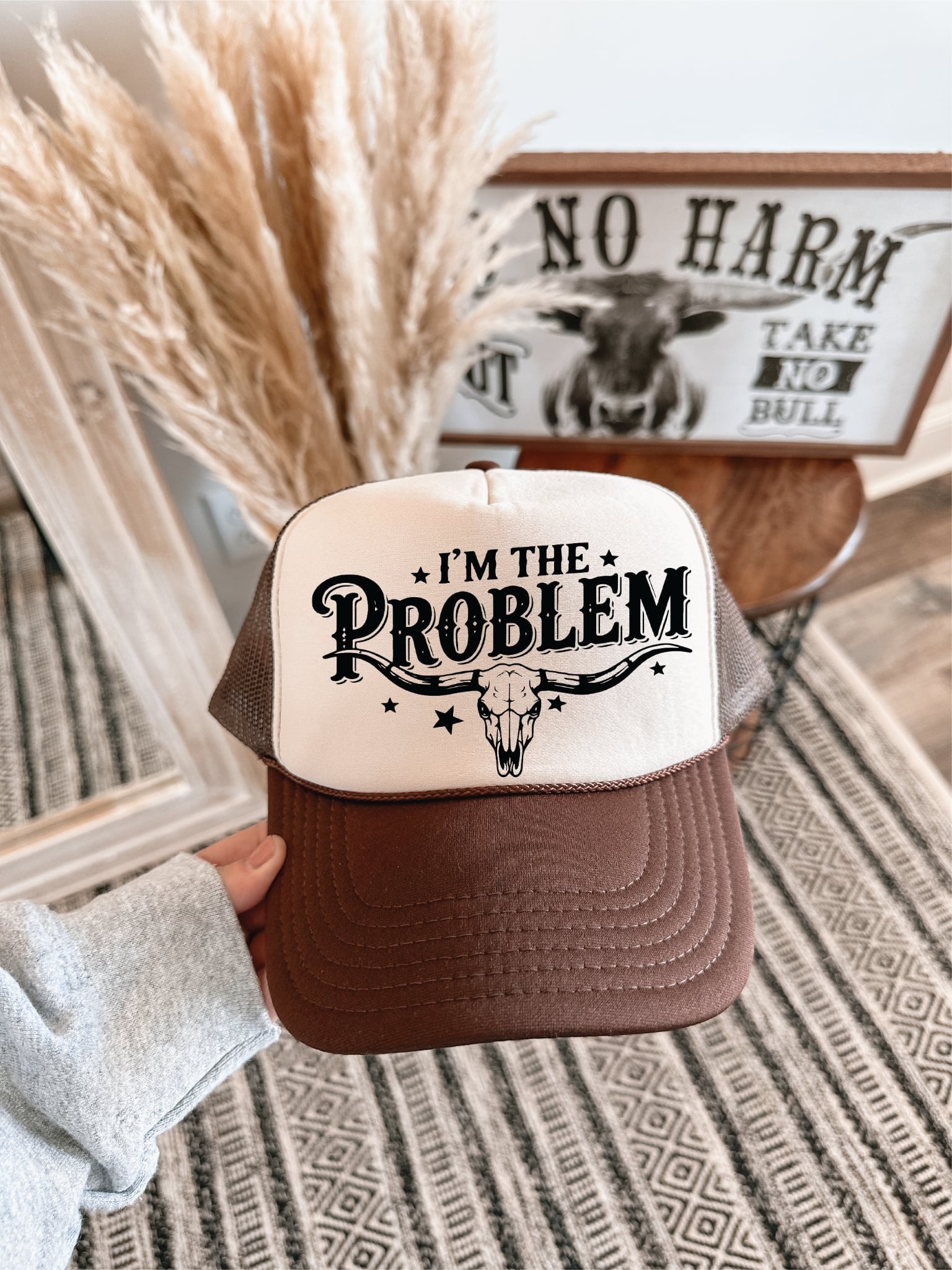 I'm the Problem Unisex Brown & Tan Unisex Foam Trucker Hat