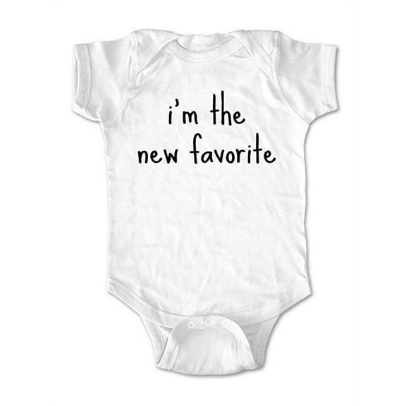 I'm the new favorite - wallsparks cute & funny Brand - baby one piece bodysuit - Great baby shower gift!