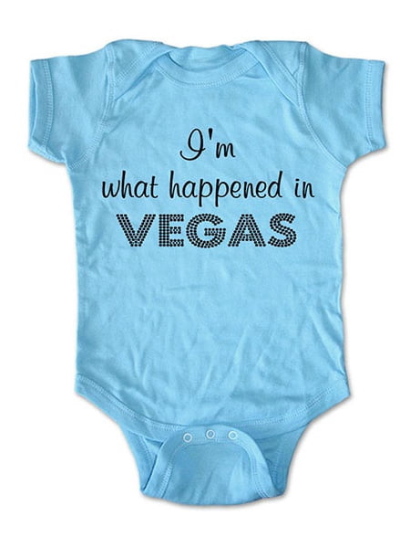 I'm what happened in Vegas - wallsparks cute & funny Brand - baby one piece bodysuit - Great baby shower gift!