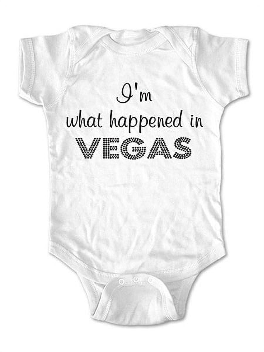 I'm what happened in Vegas - wallsparks cute & funny Brand - baby one piece bodysuit - Great baby shower gift!