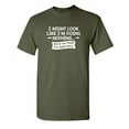 thumbnail image 1 of I might Look Like I'm Doing Nothing But In My Head I'm Quite Busy Graphic Tees Mens Gift For Sarcasm Laughs Lover Novelty Funny T Shirt, 1 of 5