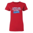 thumbnail image 1 of I might Look Like I'm Doing Nothing But In my Head I'm Quite Busy Sarcastic Novelty Gift Idea Adult Humor Funny Women's Casual Tees, 1 of 3