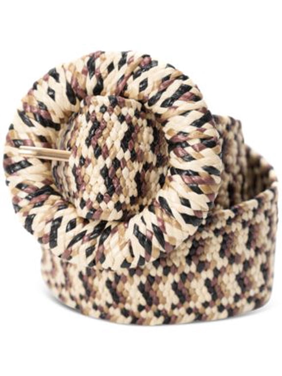 I.n.c. International Concepts Women's Stretch Woven Multicolor Belt S/M