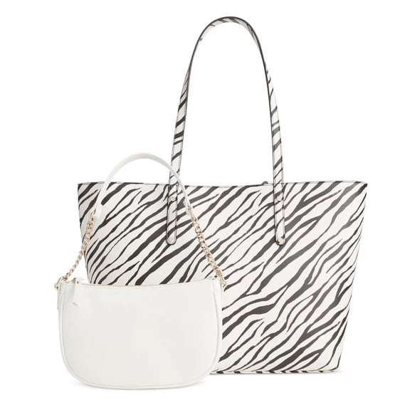 I.n.c. International Concepts Zoiey 2-1 Tote, Created for Macy's - Zebra/vanilla