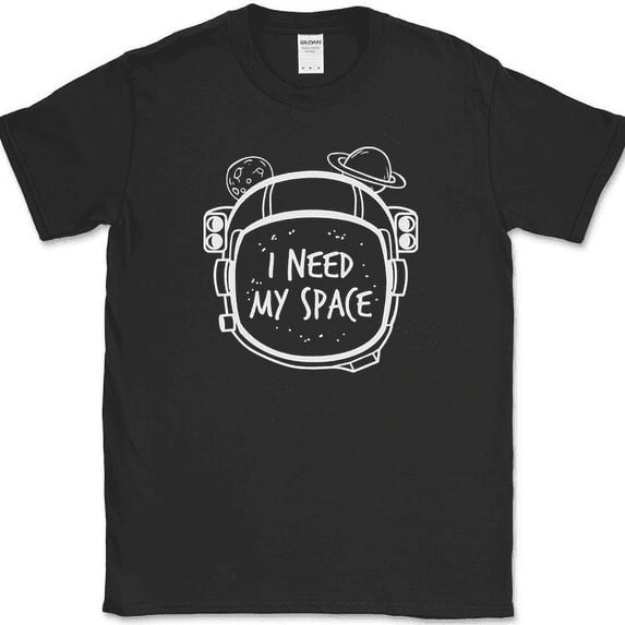 I need My Space T-Shirt Funny SciFi Space Astronaut Humor Novelty Tee - Black, 3XL