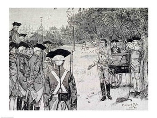 I only Regret that I have but One Life to Lose for My Country Canvas Art - Howard Pyle (36 x 24)