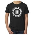 thumbnail image 1 of I paused my game to be here Kids T-shirt, Funny Kids shirts, Gaming graphic Tee - Black MH200YFUN S1 L, 1 of 3