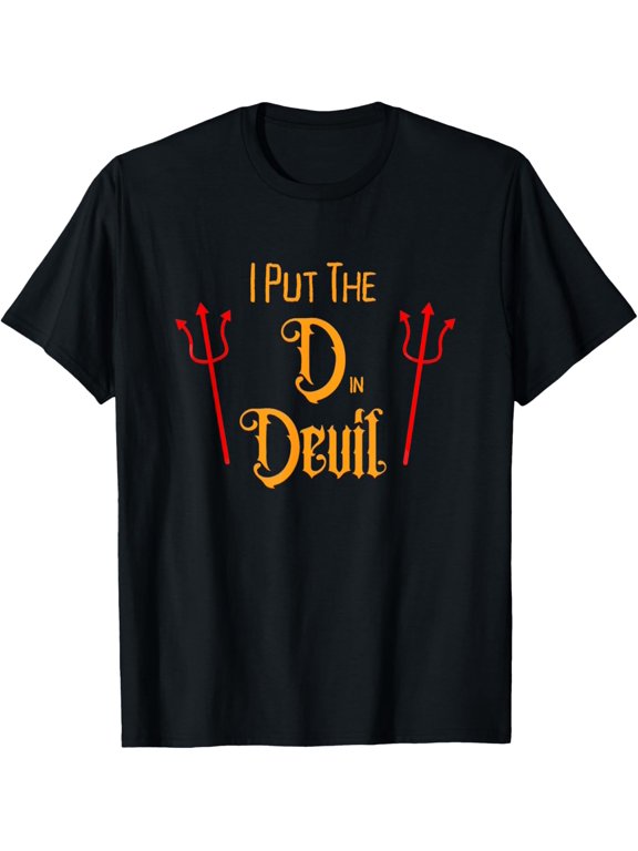 I put D in Devil Halloween Matching Couple Boyfriend T-Shirt