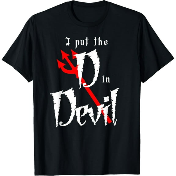 I put D in Devil Halloween Matching Couple Boyfriend T-Shirt
