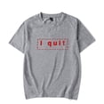 thumbnail image 1 of I quit Tshirt 2025 New Album Short Sleeve Fashion Tops Streetwear Crewneck Tee Shirt, 1 of 2